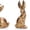Shiny Gold-3pcs, variant on HaCpiu Easter Bunny Figurines, 3Pcs Beige Bunny Decorative Ornament, Easter Rabbit for Tabletop Decor & Home Spring Decoration Gift
