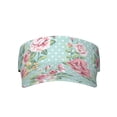 thumbnail image 2 of Kdxio Vintage Floral Print Sun Visor Hat Golf Visor Adjustable Velcro Outdoor Sports Cap For Men Women, 2 of 7