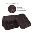 thumbnail image 3 of Uxcell Treadmill Mat-3.9"x3.9" Exercise Equipment Mat for Floor Protection Sound Reduction, Black Red 6 Pack, 3 of 5