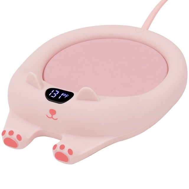 WJCA 3-Temperature Smart Mug Warmer, Auto Shut-Off Heating Pad for Coffee Tea Milk, Multi-Purpose Desk Candle Warmer, Assorted Colors.