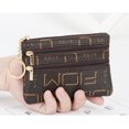 thumbnail image 1 of Monedero de mujer, monedero pequeño con textura de cuero, cartera multifunción para licencia de conducir, tarjetero, bolso de cuero suave, bolso con cremallera, 1 of 6