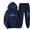 Navy, variant on Brondbend Sweat Pant Sets for Women Hoodie for Women Long Sleeved Pocket Drawstring Pullover Printed Stretchy Waist Jogger Outfits Fashion Loose Tracksuits Running Fall Winter Sets Navy