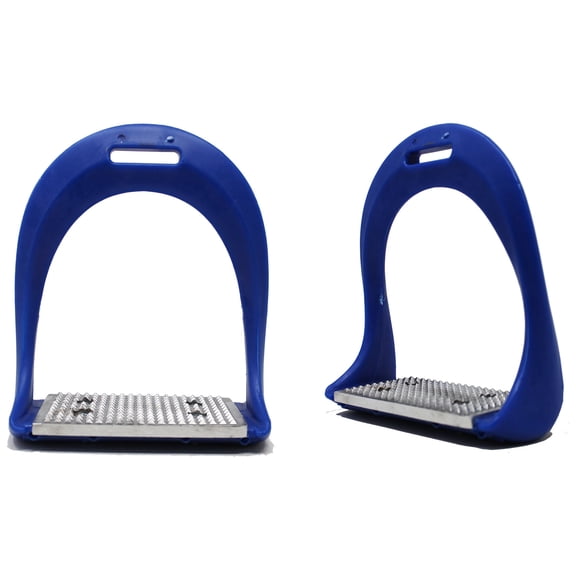 Horse Saddle English Riding Light Weight Composite Stirrups Blue 51138RB