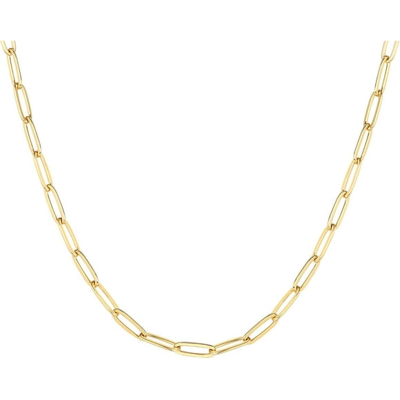 yeuweold Gold Plated Paperclip Chain Necklaces for Women | Gold Chain Necklace | Adjustable Link Chain Necklaces