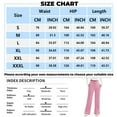 thumbnail image 2 of WTOBBY Women's Thin Wide Leg Pants with High Waist, Casual Work Pants with Flowy Design and Back Pockets, Comfortable Trousers for Women, Ideal for Office and Casual Wear,White S, 2 of 7