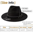 thumbnail image 4 of SURJDE Women Belt Buckle Fedora Hat, 4 of 7