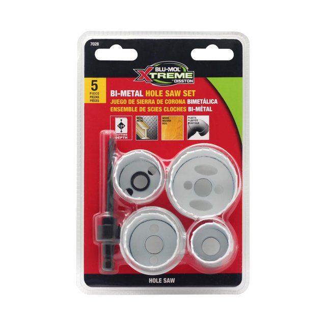 Kit de sierra perforadora Blu-Mol Extreme, bimetálico, 5 piezas, cambio rápido