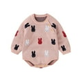 thumbnail image 1 of Faithtur Barboteuse pour Bébé Filles, Col Rond, Manches Longues, 1 of 10