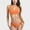 Orange, variant on Women's Crisscross Front Bikini Top with V-Neckline and Wide Straps for a Sleek Supportive Fit - Small, Yellow