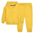 thumbnail image 2 of Tracksuit Kids Full Set Boys Girls Plain Hoodies and Joggers Clothes Sets 2 Piece Activewear Cotton Track Suit Jogging Set Long Sleeve Hooded Winter Outfits Sweatsuits Yellow 2-3 Years, 2 of 5