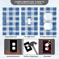 thumbnail image 3 of Yayeee Toggle Light Switch Wall Plate 1-Gang 4.5"x2.7" Home Decorative Outlet Cover, Blue Plain, 3 of 7