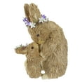 thumbnail image 3 of Northlight 12" Brown Mommy and Baby Bunny Sisal Easter Figure, 3 of 5
