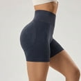 thumbnail image 4 of High Waist Yoga Shorts for Women Workout Running Gym Fitness Stretchable Booty Lifting Athletic Pants with Control Seamless Compression ActivewearBlackL, 4 of 5