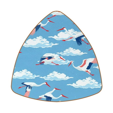 

Coasters for Drinks Tabletop Protection Mat For Mugs and Cups 6-Pc Crane and Cloud