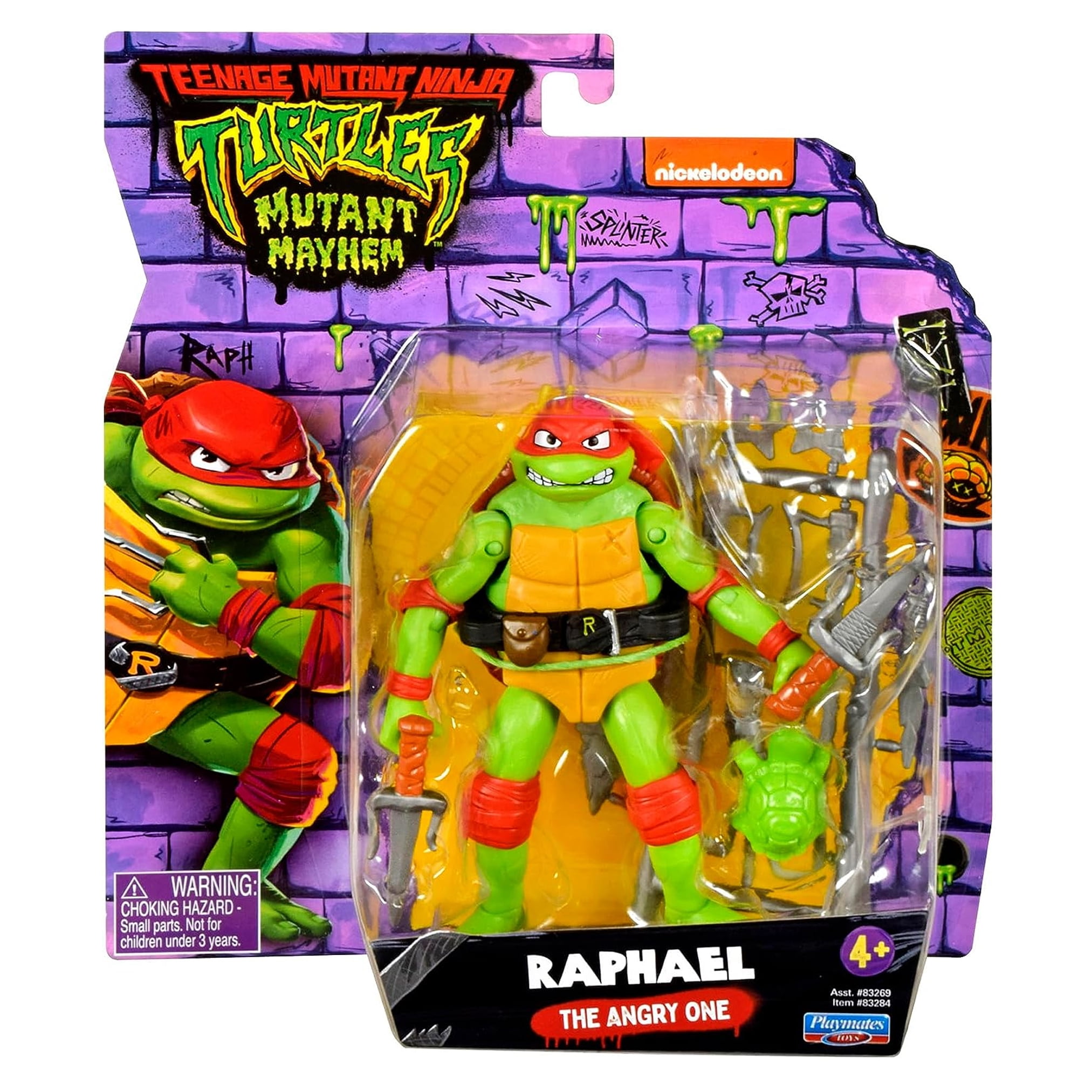 Teenage Mutant Ninja Turtles: Mutant Mayhem - Figura de acción básica de  Michelangelo de 4.25 pulgadas por Playmates Toys