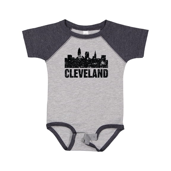 Inktastic Cleveland Skyline Grunge Boys or Girls Baby Bodysuit