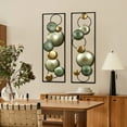 thumbnail image 3 of LuxenHome Set of 2 Multi-Color Circles Abstract Metal Wall Decor Wall Art Hanging Wall Sculpture, 3 of 9