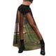 thumbnail image 1 of Gibobby ganchos para faldas con pinzas Falda larga con estampado de galaxia de cintura alta de malla transparente para mujer(Negro， M), 1 of 5