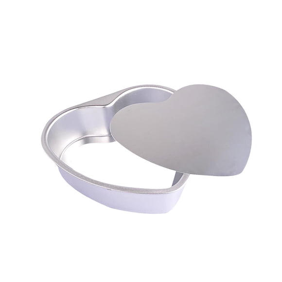 Binwennn Small Heart Shaped Cake Pans Aluminium Alloy Steel Removable Bottom Cake Pans Heart-shaped Cake