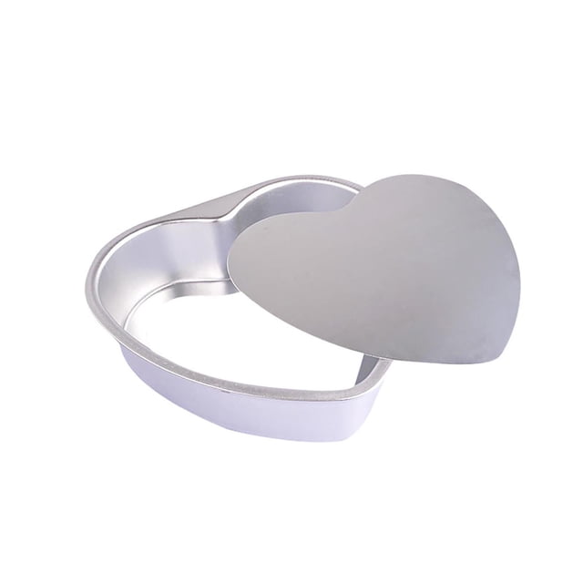 Aluminium Alloy Steel Removable Bottom Cake Pans Heart-shaped Cake Tube Pan Insert Thanksgiving Cake Pan Small Roasting Rack 7x9 Funnel Cakes Candy compatible with Machine for Teens Sub Sandwich Bread
