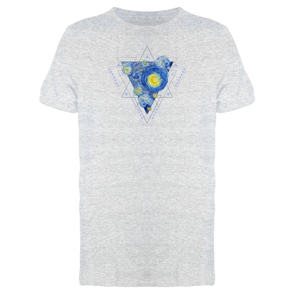 Starry Sky Abstract Triangles T-Shirt Men -Image by Shutterstock, Male Small