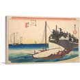 thumbnail image 1 of ARTCANVAS Seven-Ri Ferry at the Port Canvas Art Print by Utagawa Hiroshige - Size: 40" x 26" (1.50" Deep), 1 of 9