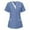 Blue, variant on FAFWYP Plus Size Scrubs for Women,Womens Professionals Scrubs Tops Nurse Summer Short Sleeve V Neck Workwear Heart Print Working Uniform Blouse Medical Scrubs With Pockets
