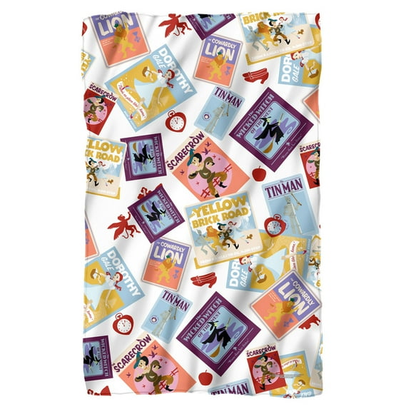 The Wizard of Oz All Over Character Print 1 Fleece Blanket 36' x 58'