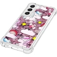 thumbnail image 6 of Compatible with Samsung Galaxy S23 Plus Case Liquid Glitter Cute Stylish Slim Silicone Quicksand Sparkle Shockproof Protective for Women Girls Case for Samsung Galaxy S23 Plus Pink Horse YB, 6 of 12