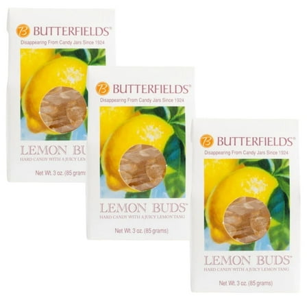 Butterfields Lemon Candy 3 oz Bags (Pack of 3) – Old-Fashioned Hard Candy, Classic Tart Citrus Fruit Drops