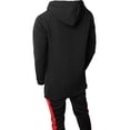thumbnail image 5 of Ma Croix Mens Hooded Hipster Longline Pullover Hoodie Elongated Extended Sweatshirt Tee, 5 of 5