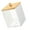 Clear, variant on Minimalists Sturdy Wood Lid Qtip Storage Jar Portable for Bathroom Accessories