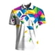thumbnail image 2 of Ceisia Men's Colorful Geometric Print Polo Shirts, Regular Fit Short Sleeve Turndown Collar Casual Summer Tops Gifts, 2 of 5