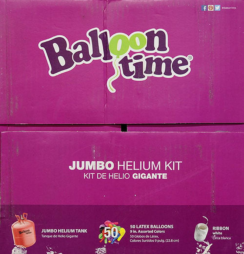 50 Helium Balloon Kit including 50 Balloons & Ribbon