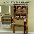 thumbnail image 7 of Huloretions Over The Toilet Storage Cabinet,Bathroom Shelf Organizer with with Tempered Glass Door,Freestanding Space Saver with Adjustable Shelf,Bathroom Shelves Above Toilet for Room, 7 of 7