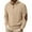Khaki, variant on ZCFZJW Mens Quarter Zip Sweater Lightweight Slim Fit Mock Neck Pullover Casual Long Sleeve Textured Knitted Ribbed Athletic Sweaters with Elbow Patches Khaki XXXL