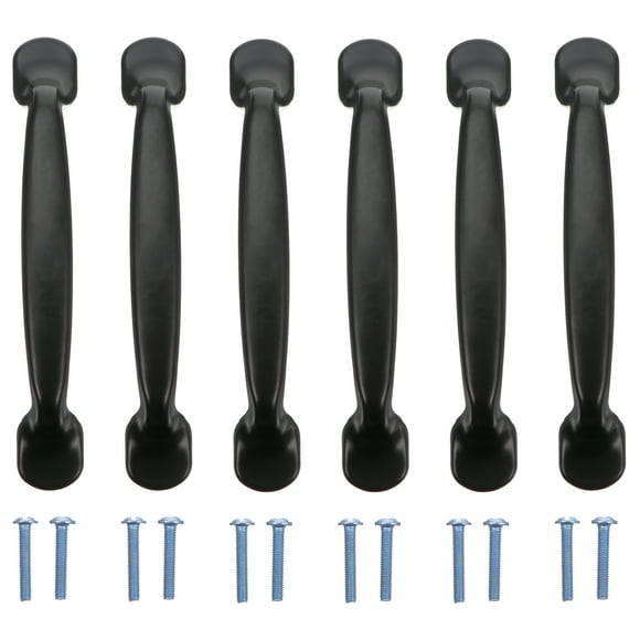 6 Pcs Poignées d'Armoire Noir Mat Poignées de Tiroir d'Armoire Poignées d'Armoire