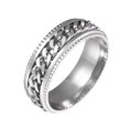 thumbnail image 2 of Bague en Acier Inoxydable Mode avec Bande Extérieure en Sable, Cadeau Merveilleux, 2 of 9