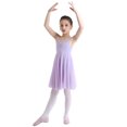 thumbnail image 2 of Haitryli Robe de Danse Lyrique pour Filles Camisole Dos Croisé Tutu de Ballet Robe de Gymnastique Danse Lavande L, 2 of 6