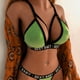 thumbnail image 5 of Gibobby Conjunto de dos piezas de lencería de encaje Lencería sexy para mujer Conjunto de lencería de encaje floral Conjunto de sujetador y panty(Verde, G), 5 of 5