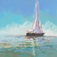 thumbnail image 3 of Slivka, Jane 12x12 Black Modern Framed Museum Art Print Titled - Quiet Sailing, 3 of 5