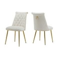 thumbnail image 2 of Clihome Modern Upholstered Dining Chairs Set of 2 Side Chair for Living Room, Beige, 2 of 7