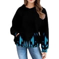thumbnail image 5 of Mercatoo Hooded Sweatshirt for Girls Graphic Print Long Sleeve Warm Pullover Shirt Fall Casual Tops with 𝗞angaroo Pocket, 5 of 7