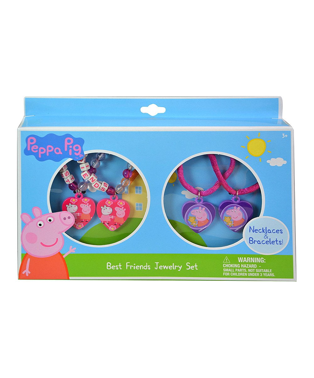 peppa pig necklace bracelet set