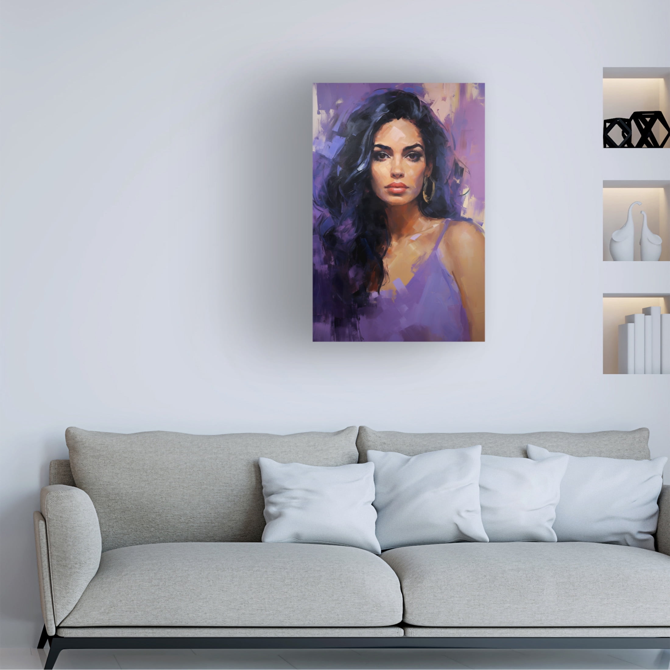 Canvas Wall Art - Ray Heere 'Colorful Model 11' Wall Art for Living Room, Bedroom, or Office Décor by Trademark Fine Art - 22 x 32 Inches