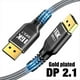 thumbnail image 2 of Cable de Audio y Video DisplayPort 2.1 de 16K, 8K A 120 Hz, 4K A 240 Hz, 80 Gbps, HDR, para Portátil, TV, Proyector, Monitor de Juegos., 2 of 5