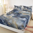 thumbnail image 3 of Castle Fairy Marble Watercolor 4Pcs Bed Sheets for Teens Women Men,Abstract Marbling King Sheets,Stone Pattern Super Cozy Sheet Set,Lightweight Room Decor, 3 of 7