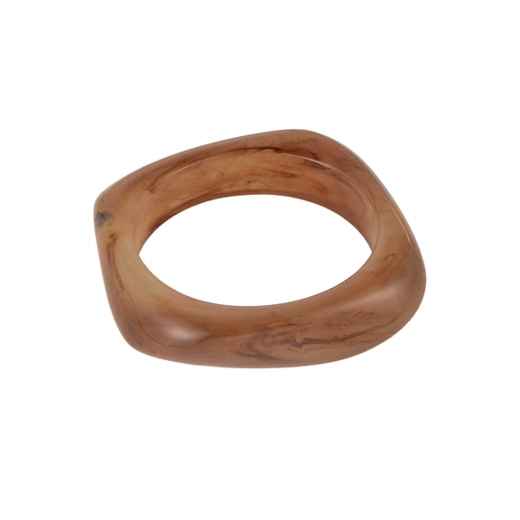 Time and Tru Milky Brown Swirl Actylic Bangle Bracelet