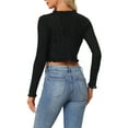 thumbnail image 3 of INSPIRE CHIC Women's Crop Shrug Long Sleeve Knit Elegant Open Front Casual Bolero Cardigan, 3 of 4