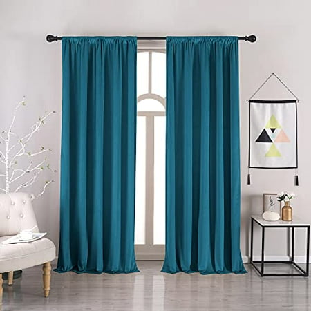 Stoneblue Velvet Curtains Rod Pocket Nanbo 120 Inches Long Light Blocking Blue Window Curtain Panels Set Of 2 Heat Insulated Blackout Thermal For Bedroom Canada Stoneblue Velvet Curtains Rod Pocket, Blackout Curtains 120 Inches Long